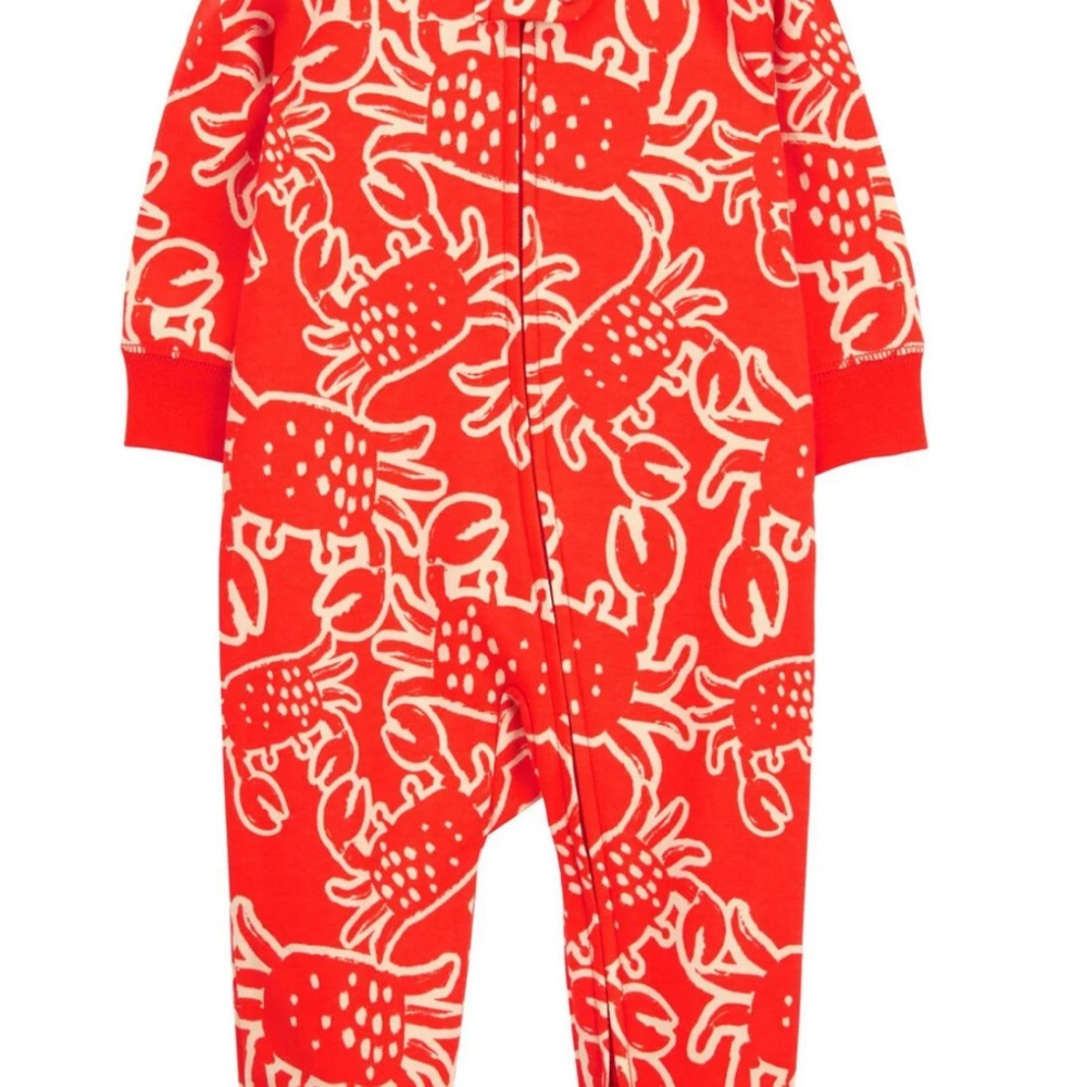 Carter's Baby 2-Way Zip Crab Cotton Sleep & Play 3M Orange Footed
